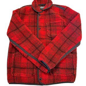 J. Crew Nordic Sherpa Fleece Jacket Red